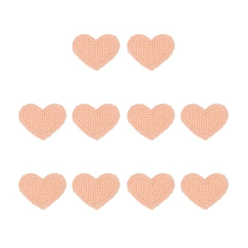QUARKZMAN 10 Stück Herz Aufnäher, 35 x 27mm Niedliche Bestickte Applikationen Reparatur Gestrickte Aufnäher Herzförmige Transferaufkleber für Kleidung DIY Dekorationen, Apricot QUARKZMAN 10 Stück Herz Aufnäher, 35 x 27mm Niedliche Bestickte Applikationen Reparatur Gestrickte Aufnäher Herzförmige Transferaufkleber für Kleidung DIY Dekorationen, Apricot von QUARKZMAN