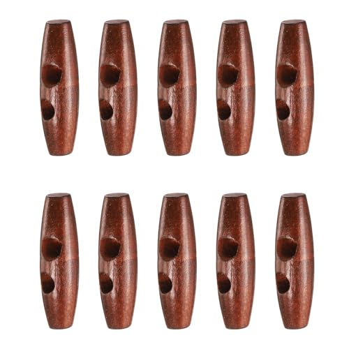 QUARKZMAN 10 Stück Holz Knebelknöpfe 40mm / 1,6" Olive Nähknöpfe 2-Loch Horn Oval Knöpfe Nähzubehör für Mantel Pullover Kleidung DIY Handwerk, Kastanienbraun QUARKZMAN 10 Stück Holz Knebelknöpfe 40mm / 1,6" Olive Nähknöpfe 2-Loch Horn Oval Knöpfe Nähzubehör für Mantel Pullover Kleidung DIY Handwerk, Kastanienbraun von QUARKZMAN