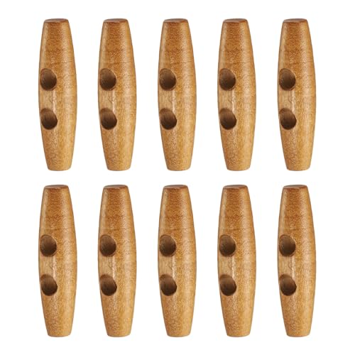 QUARKZMAN 10 Stück Holz Knebelknöpfe 50mm / 2" Olive Nähknöpfe 2-Loch Horn Oval Knöpfe Nähzubehör für Mantel Pullover Kleidung DIY Handwerk, Mittelbraun QUARKZMAN 10 Stück Holz Knebelknöpfe 50mm / 2" Olive Nähknöpfe 2-Loch Horn Oval Knöpfe Nähzubehör für Mantel Pullover Kleidung DIY Handwerk, Mittelbraun von QUARKZMAN