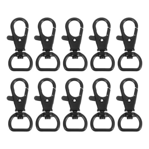 QUARKZMAN 10 Stück Karabinerhaken mit Drehgelenk, 13mm Karabiner Schlüsselanhänger D Ring Karabinerverschluss Metall Drucktor Schnapphaken für Herstellung Geldbörsen Gürtelriemen, Schwarz QUARKZMAN 10 Stück Karabinerhaken mit Drehgelenk, 13mm Karabiner Schlüsselanhänger D Ring Karabinerverschluss Metall Drucktor Schnapphaken für Herstellung Geldbörsen Gürtelriemen, Schwarz von QUARKZMAN