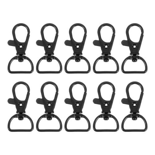 QUARKZMAN 10 Stück Karabinerhaken mit Drehgelenk, 16mm Karabiner Schlüsselanhänger D Ring Karabinerverschluss Metall Drucktor Schnapphaken für Herstellung Geldbörsen Gürtelriemen, Schwarz QUARKZMAN 10 Stück Karabinerhaken mit Drehgelenk, 16mm Karabiner Schlüsselanhänger D Ring Karabinerverschluss Metall Drucktor Schnapphaken für Herstellung Geldbörsen Gürtelriemen, Schwarz von QUARKZMAN