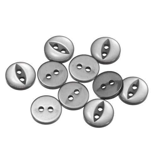 QUARKZMAN 10 Stück Knöpfe 11,5 mm Harzknöpfe 2 Löcher Rund Bastelknöpfe Kinderknöpfe Klein Babyknöpfe Nähen Mini Buttons zum Annähen T-Shirt Kleidung Scrapbooking Dekorieren, Grau QUARKZMAN 10 Stück Knöpfe 11,5 mm Harzknöpfe 2 Löcher Rund Bastelknöpfe Kinderknöpfe Klein Babyknöpfe Nähen Mini Buttons zum Annähen T-Shirt Kleidung Scrapbooking Dekorieren, Grau von QUARKZMAN