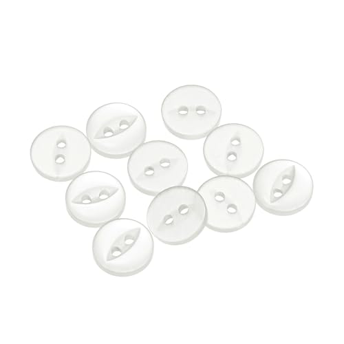QUARKZMAN 10 Stück Knöpfe 11,5 mm Harzknöpfe 2 Löcher Rund Bastelknöpfe Kinderknöpfe Klein Babyknöpfe Nähen Mini Buttons zum Annähen T-Shirt Kleidung Scrapbooking Dekorieren, Weiß QUARKZMAN 10 Stück Knöpfe 11,5 mm Harzknöpfe 2 Löcher Rund Bastelknöpfe Kinderknöpfe Klein Babyknöpfe Nähen Mini Buttons zum Annähen T-Shirt Kleidung Scrapbooking Dekorieren, Weiß von QUARKZMAN