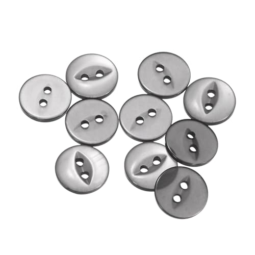 QUARKZMAN 10 Stück Knöpfe 12,5 mm Harzknöpfe 2 Löcher Rund Bastelknöpfe Kinderknöpfe Klein Babyknöpfe Nähen Mini Buttons zum Annähen T-Shirt Kleidung Scrapbooking Dekorieren, Grau QUARKZMAN 10 Stück Knöpfe 12,5 mm Harzknöpfe 2 Löcher Rund Bastelknöpfe Kinderknöpfe Klein Babyknöpfe Nähen Mini Buttons zum Annähen T-Shirt Kleidung Scrapbooking Dekorieren, Grau von QUARKZMAN