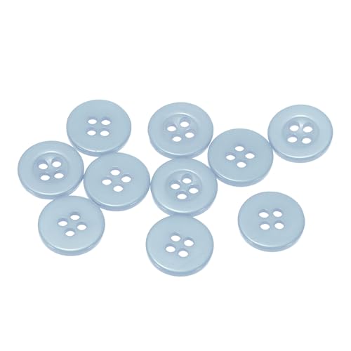 QUARKZMAN 10 Stück Knöpfe 12,5mm Bastelknöpfe Grau Nähknöpfe Harz Rund Flach 4-Loch Kunststoffknöpfe für Nähen DIY Handwerk Scrapbooking Dekorieren Kleidung Mänteln Blusen Hemden von QUARKZMAN