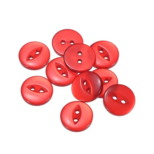 QUARKZMAN 10 Stück Knöpfe 15 mm Harzknöpfe 2 Löcher Rund Bastelknöpfe Kinderknöpfe Klein Babyknöpfe Nähen Mini Buttons zum Annähen T-Shirt Kleidung Scrapbooking Dekorieren, Rot QUARKZMAN 10 Stück Knöpfe 15 mm Harzknöpfe 2 Löcher Rund Bastelknöpfe Kinderknöpfe Klein Babyknöpfe Nähen Mini Buttons zum Annähen T-Shirt Kleidung Scrapbooking Dekorieren, Rot von QUARKZMAN