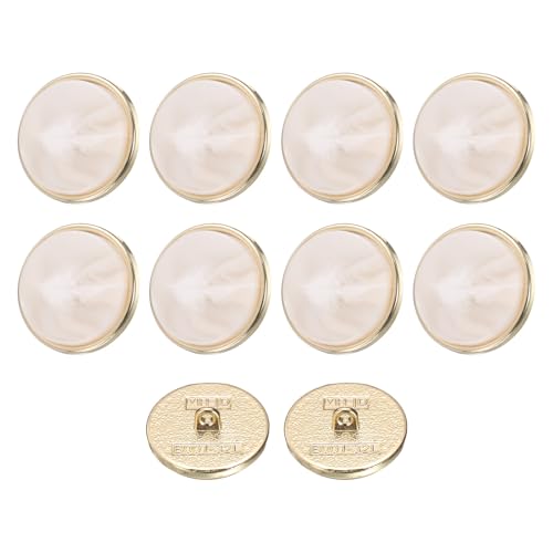 QUARKZMAN 10 Stück Knöpfe 20mm Buttons zum Annähen Marmormuster Runde Bastelknöpfe Ösenknöpfe für Bekleidung Hosen Mantel Jacken Dekorieren Handwerk Selber Machen, Weiß QUARKZMAN 10 Stück Knöpfe 20mm Buttons zum Annähen Marmormuster Runde Bastelknöpfe Ösenknöpfe für Bekleidung Hosen Mantel Jacken Dekorieren Handwerk Selber Machen, Weiß von QUARKZMAN