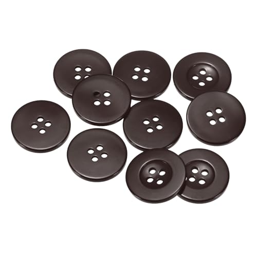 QUARKZMAN 10 Stück Knöpfe 25mm Bastelknöpfe Dunkelbraun Nähknöpfe Harz Rund Flach 4-Loch Kunststoffknöpfe für Nähen DIY Handwerk Scrapbooking Dekorieren Kleidung Mänteln Blusen Hemden QUARKZMAN 10 Stück Knöpfe 25mm Bastelknöpfe Dunkelbraun Nähknöpfe Harz Rund Flach 4-Loch Kunststoffknöpfe für Nähen DIY Handwerk Scrapbooking Dekorieren Kleidung Mänteln Blusen Hemden von QUARKZMAN