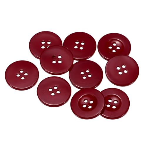 QUARKZMAN 10 Stück Knöpfe 25mm Bastelknöpfe Dunkelrot Nähknöpfe Harz Rund Flach 4-Loch Kunststoffknöpfe für Nähen DIY Handwerk Scrapbooking Dekorieren Kleidung Mänteln Blusen Hemden QUARKZMAN 10 Stück Knöpfe 25mm Bastelknöpfe Dunkelrot Nähknöpfe Harz Rund Flach 4-Loch Kunststoffknöpfe für Nähen DIY Handwerk Scrapbooking Dekorieren Kleidung Mänteln Blusen Hemden von QUARKZMAN
