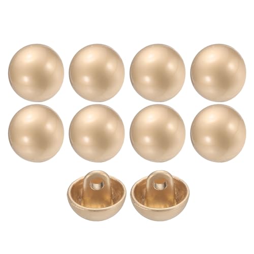 QUARKZMAN 10 Stück Knöpfe Gold Perlenknöpfe 10mm Gewölbte Metallknöpfe mit Mettall Schaft, Runde Halbkugel Ösenknöpfe Vintage Buttons für Strick Dirndl Nähen Basteln Mantel Dekorationen QUARKZMAN 10 Stück Knöpfe Gold Perlenknöpfe 10mm Gewölbte Metallknöpfe mit Mettall Schaft, Runde Halbkugel Ösenknöpfe Vintage Buttons für Strick Dirndl Nähen Basteln Mantel Dekorationen von QUARKZMAN