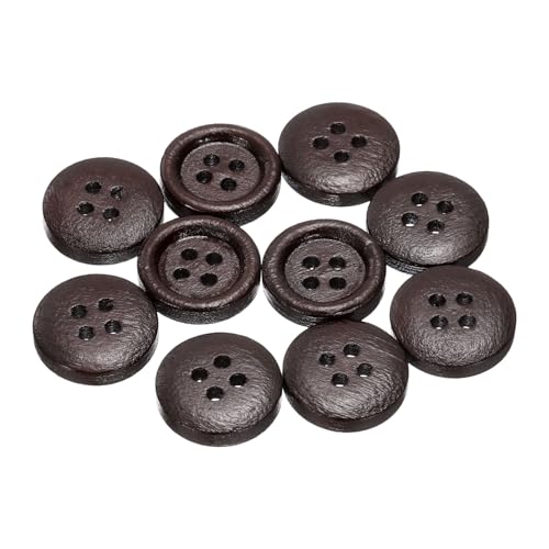 QUARKZMAN 10 Stück Knöpfe Holz 12,5 mm Runde Holzknöpfe, 4 Löcher Vintage Hölzerne Nähknöpfe zum Annähen Basteln Dekorationen DIY Handwerk Gestalten Kleidung Stricken, Dunkelbraun QUARKZMAN 10 Stück Knöpfe Holz 12,5 mm Runde Holzknöpfe, 4 Löcher Vintage Hölzerne Nähknöpfe zum Annähen Basteln Dekorationen DIY Handwerk Gestalten Kleidung Stricken, Dunkelbraun von QUARKZMAN