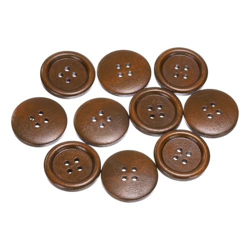 QUARKZMAN 10 Stück Knöpfe Holz 25 mm Runde Holzknöpfe, 4 Löcher Vintage Hölzerne Nähknöpfe zum Annähen Basteln Dekorationen DIY Handwerk Gestalten Kleidung Stricken, Kaffee QUARKZMAN 10 Stück Knöpfe Holz 25 mm Runde Holzknöpfe, 4 Löcher Vintage Hölzerne Nähknöpfe zum Annähen Basteln Dekorationen DIY Handwerk Gestalten Kleidung Stricken, Kaffee von QUARKZMAN