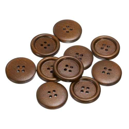 QUARKZMAN 10 Stück Knöpfe Holz 28 mm Runde Holzknöpfe, 4 Löcher Vintage Hölzerne Nähknöpfe zum Annähen Basteln Dekorationen DIY Handwerk Gestalten Kleidung Stricken, Kaffee QUARKZMAN 10 Stück Knöpfe Holz 28 mm Runde Holzknöpfe, 4 Löcher Vintage Hölzerne Nähknöpfe zum Annähen Basteln Dekorationen DIY Handwerk Gestalten Kleidung Stricken, Kaffee von QUARKZMAN