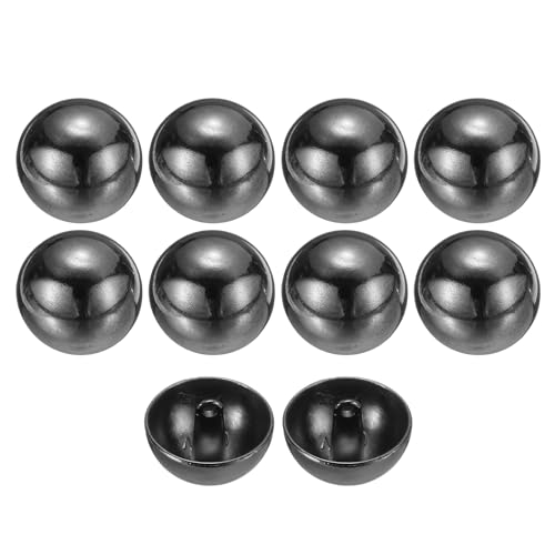 QUARKZMAN 10 Stück Knöpfe Schwarz Perlenknöpfe 23mm Gewölbte Metallknöpfe mit Mettall Schaft, Runde Halbkugel Ösenknöpfe Vintage Buttons für Strick Dirndl Nähen Basteln Mantel Dekorationen QUARKZMAN 10 Stück Knöpfe Schwarz Perlenknöpfe 23mm Gewölbte Metallknöpfe mit Mettall Schaft, Runde Halbkugel Ösenknöpfe Vintage Buttons für Strick Dirndl Nähen Basteln Mantel Dekorationen von QUARKZMAN