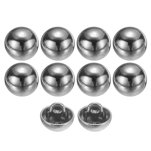 QUARKZMAN 10 Stück Knöpfe Silber Perlenknöpfe 10mm Gewölbte Metallknöpfe mit Mettall Schaft, Runde Halbkugel Ösenknöpfe Vintage Buttons für Strick Dirndl Nähen Basteln Mantel Dekorationen QUARKZMAN 10 Stück Knöpfe Silber Perlenknöpfe 10mm Gewölbte Metallknöpfe mit Mettall Schaft, Runde Halbkugel Ösenknöpfe Vintage Buttons für Strick Dirndl Nähen Basteln Mantel Dekorationen von QUARKZMAN
