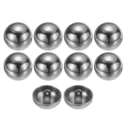 QUARKZMAN 10 Stück Knöpfe Silber Perlenknöpfe 15mm Gewölbte Metallknöpfe mit Mettall Schaft, Runde Halbkugel Ösenknöpfe Vintage Buttons für Strick Dirndl Nähen Basteln Mantel Dekorationen QUARKZMAN 10 Stück Knöpfe Silber Perlenknöpfe 15mm Gewölbte Metallknöpfe mit Mettall Schaft, Runde Halbkugel Ösenknöpfe Vintage Buttons für Strick Dirndl Nähen Basteln Mantel Dekorationen von QUARKZMAN