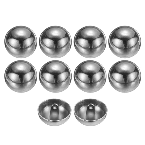 QUARKZMAN 10 Stück Knöpfe Silber Perlenknöpfe 20mm Gewölbte Metallknöpfe mit Mettall Schaft, Runde Halbkugel Ösenknöpfe Vintage Buttons für Strick Dirndl Nähen Basteln Mantel Dekorationen QUARKZMAN 10 Stück Knöpfe Silber Perlenknöpfe 20mm Gewölbte Metallknöpfe mit Mettall Schaft, Runde Halbkugel Ösenknöpfe Vintage Buttons für Strick Dirndl Nähen Basteln Mantel Dekorationen von QUARKZMAN