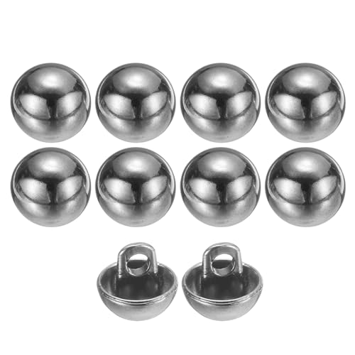 QUARKZMAN 10 Stück Knöpfe Silber Perlenknöpfe 9mm Gewölbte Metallknöpfe mit Mettall Schaft, Runde Halbkugel Ösenknöpfe Vintage Buttons für Strick Dirndl Nähen Basteln Mantel Dekorationen QUARKZMAN 10 Stück Knöpfe Silber Perlenknöpfe 9mm Gewölbte Metallknöpfe mit Mettall Schaft, Runde Halbkugel Ösenknöpfe Vintage Buttons für Strick Dirndl Nähen Basteln Mantel Dekorationen von QUARKZMAN