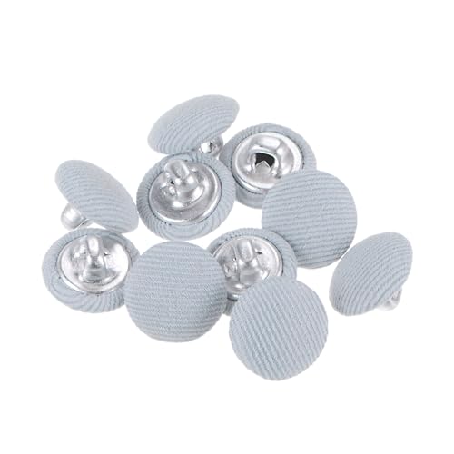 QUARKZMAN 10 Stück Knöpfe mit Stoffüberzug 11,5mm Runder Metallschaft Ösen Stoffknöpfe mit Stoff bezogen Nähknöpfe Vintage Ösenknöpfe für Anzüge Kleider Blusen Bastel DIY, hellblau QUARKZMAN 10 Stück Knöpfe mit Stoffüberzug 11,5mm Runder Metallschaft Ösen Stoffknöpfe mit Stoff bezogen Nähknöpfe Vintage Ösenknöpfe für Anzüge Kleider Blusen Bastel DIY, hellblau von QUARKZMAN