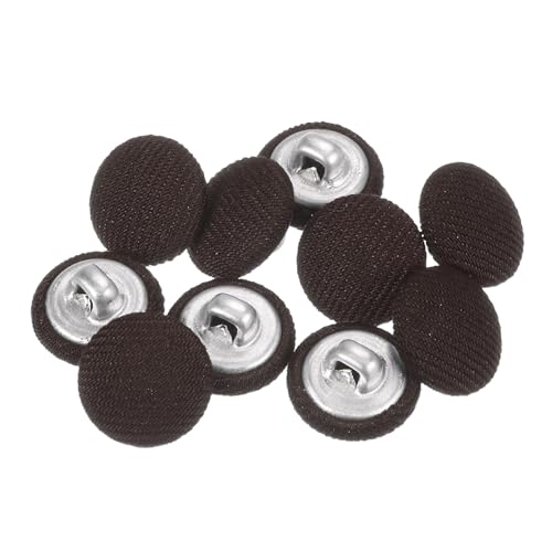 QUARKZMAN 10 Stück Knöpfe mit Stoffüberzug 12,5mm Runder Metallschaft Ösen Stoffknöpfe mit Stoff bezogen Nähknöpfe Vintage Ösenknöpfe für Anzüge Kleider Blusen Bastel DIY, Braun QUARKZMAN 10 Stück Knöpfe mit Stoffüberzug 12,5mm Runder Metallschaft Ösen Stoffknöpfe mit Stoff bezogen Nähknöpfe Vintage Ösenknöpfe für Anzüge Kleider Blusen Bastel DIY, Braun von QUARKZMAN