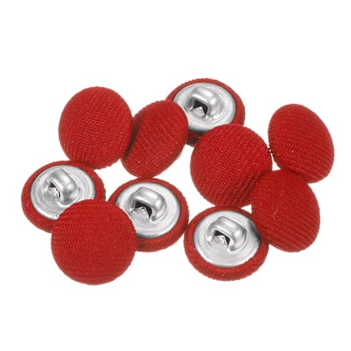 QUARKZMAN 10 Stück Knöpfe mit Stoffüberzug 12,5mm Runder Metallschaft Ösen Stoffknöpfe mit Stoff bezogen Nähknöpfe Vintage Ösenknöpfe für Anzüge Kleider Blusen Bastel DIY, Rot QUARKZMAN 10 Stück Knöpfe mit Stoffüberzug 12,5mm Runder Metallschaft Ösen Stoffknöpfe mit Stoff bezogen Nähknöpfe Vintage Ösenknöpfe für Anzüge Kleider Blusen Bastel DIY, Rot von QUARKZMAN