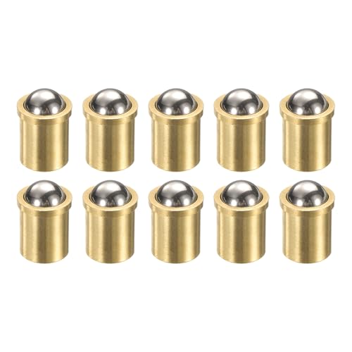 QUARKZMAN 10 Stück Kugelspitzen Federdruckstücke 10x13mm Messing Präzisions Positionierperlen Kugelfederdruckstücke Kugelverschlussriegel für Tür Schrank mechanische Geräte Klemmen Möbel von QUARKZMAN