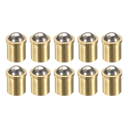 QUARKZMAN 10 Stück Kugelspitzendruckfedern 6x7mm Messing Präzisionspositionierungsperlen Kugelfederdruckfedern Kugelfangriegel für Türschrank mechanische Vorrichtungen Klemmen Möbel von QUARKZMAN