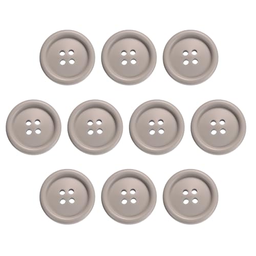 QUARKZMAN 6 Stück Bunte Knöpfe, 25mm 4 Löcher Nähen Harzknöpfe, Bastelknöpfe Runde Ersatzknöpfe Buttons für Nähen Mantel Hemden Kleidung DIY Handwerk Dekoration, Schmutziges Pink von QUARKZMAN
