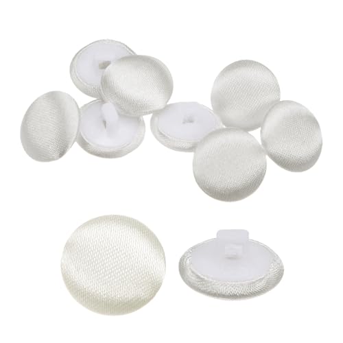 QUARKZMAN 10 Stück Satin Knöpfe 0,5" (12,5mm) Glatt Satin Überzogene Runde Smoking Knöpfe mit Stoffknöpfen für Brautkleid Bluse Anzüge DIY, Gelb von QUARKZMAN
