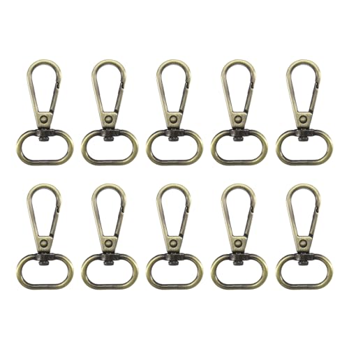 QUARKZMAN 10 Stück Karabinerhaken mit Drehgelenk, 20mm Karabiner Schlüsselanhänger Ovale Ring Karabinerverschluss Metall Drucktor Schnapphaken für Herstellung Taschen Gürtel, Bronze QUARKZMAN 10 Stück Karabinerhaken mit Drehgelenk, 20mm Karabiner Schlüsselanhänger Ovale Ring Karabinerverschluss Metall Drucktor Schnapphaken für Herstellung Taschen Gürtel, Bronze von QUARKZMAN