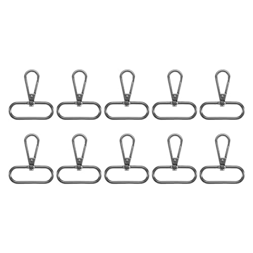 QUARKZMAN 10 Stück Karabinerhaken mit Drehgelenk, 38mm Karabiner Schlüsselanhänger Ovale Ring Karabinerverschluss Metall Drucktor Schnapphaken für Herstellung Taschen Gürtel, Schwarz QUARKZMAN 10 Stück Karabinerhaken mit Drehgelenk, 38mm Karabiner Schlüsselanhänger Ovale Ring Karabinerverschluss Metall Drucktor Schnapphaken für Herstellung Taschen Gürtel, Schwarz von QUARKZMAN