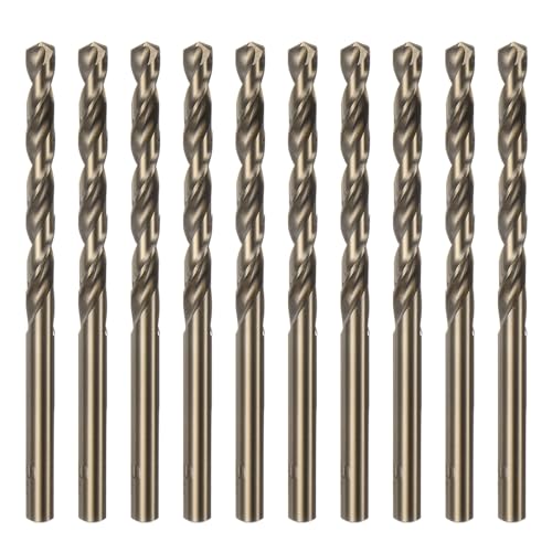 QUARKZMAN 10 Stück Spiralbohrer 5,2 mm / 0,205" M35 HSS Metallbohrer Werkzeug für Edelstahl, Kupfer, Holz, Kunststoff und andere harte Materialien QUARKZMAN 10 Stück Spiralbohrer 5,2 mm / 0,205" M35 HSS Metallbohrer Werkzeug für Edelstahl, Kupfer, Holz, Kunststoff und andere harte Materialien von QUARKZMAN