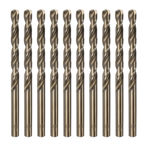 QUARKZMAN 10 Stück Spiralbohrer Cobalt Jobber Bohrer 6,3 mm / 0,248" M35 High-Speed-Stahl HSS Spiralbohrer Werkzeug für Edelstahl, Kupfer, Holz, Kunststoff und andere harte Materialien QUARKZMAN 10 Stück Spiralbohrer Cobalt Jobber Bohrer 6,3 mm / 0,248" M35 High-Speed-Stahl HSS Spiralbohrer Werkzeug für Edelstahl, Kupfer, Holz, Kunststoff und andere harte Materialien von QUARKZMAN