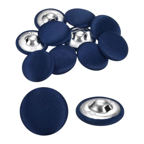 QUARKZMAN 10 Stück Stoffknöpfe 1" Rund Nähknopf mit Schaft Stoffbezogene Knöpfe für Jacke Mantel Hemd Anzüge Braut, Dunkelblau QUARKZMAN 10 Stück Stoffknöpfe 1" Rund Nähknopf mit Schaft Stoffbezogene Knöpfe für Jacke Mantel Hemd Anzüge Braut, Dunkelblau von QUARKZMAN