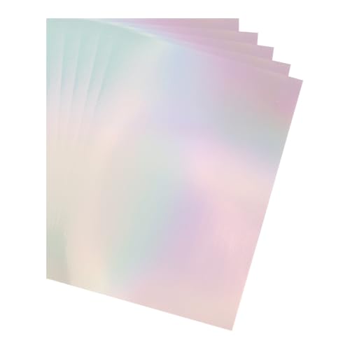QUARKZMAN 10 Stück holographisches Kartonpapier, 11,7" x 8" irisierende Papierbögen, glänzende reflektierende Platten für Geschenkverpackungen, DIY-Kartenbasteln, silber QUARKZMAN 10 Stück holographisches Kartonpapier, 11,7" x 8" irisierende Papierbögen, glänzende reflektierende Platten für Geschenkverpackungen, DIY-Kartenbasteln, silber von QUARKZMAN