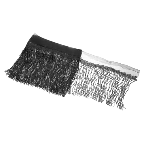 QUARKZMAN 10 Yards 10 Zoll Glänzende Pailletten Fransenborte Funkelnde Glitzerborte Pailletten Spitze Stoff Streamer Für DIY Lateintänzekostüm Kleidung Geburtstag Schwarz QUARKZMAN 10 Yards 10 Zoll Glänzende Pailletten Fransenborte Funkelnde Glitzerborte Pailletten Spitze Stoff Streamer Für DIY Lateintänzekostüm Kleidung Geburtstag Schwarz von QUARKZMAN