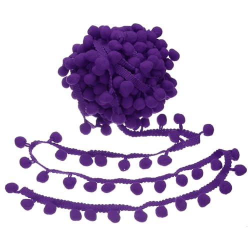 QUARKZMAN 10 Yards Pom Pom Trim Ribbon, 1" Wide Deep Purple Pom Pom Ball Fringe Trim Sewing Fringe Fabric Trim Ribbon for DIY Crafts Curtain Clothes Pillow Home Decoration QUARKZMAN 10 Yards Pom Pom Trim Ribbon, 1" Wide Deep Purple Pom Pom Ball Fringe Trim Sewing Fringe Fabric Trim Ribbon for DIY Crafts Curtain Clothes Pillow Home Decoration von QUARKZMAN