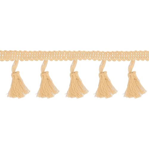 QUARKZMAN 10 Yards Quaste Fransenbesatz, 1,8 Zoll Quasten Fransen Spitzenbesatz Band Nähen Fransenbesatz für Nähen Handwerk Wohnkultur Kleidung Bettwäsche Vorhänge, Khaki QUARKZMAN 10 Yards Quaste Fransenbesatz, 1,8 Zoll Quasten Fransen Spitzenbesatz Band Nähen Fransenbesatz für Nähen Handwerk Wohnkultur Kleidung Bettwäsche Vorhänge, Khaki von QUARKZMAN