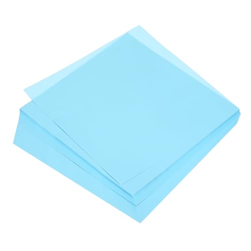 QUARKZMAN 100 Blatt doppelseitiges Faltpapier, 20,3 x 20,3 cm (19,5 x 19,5 cm), quadratisches Blatt für Kunsthandwerksprojekte, Anfänger, Geschenke, Dekor, Hellblau von QUARKZMAN