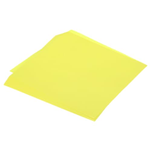 QUARKZMAN 100 Blatt Origami-Papier beidseitig fluoreszierendes Gelb 25 x 25 cm 70 g/m² quadratisches Faltblatt für Kunsthandwerk, Anfänger, Geschenkdekoration von QUARKZMAN