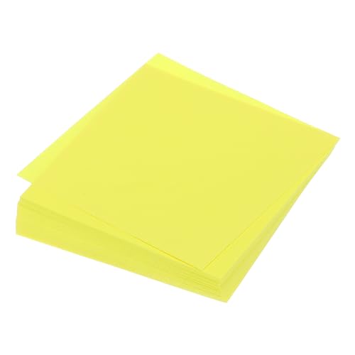 QUARKZMAN 100 Blatt Origami-Papier beidseitig fluoreszierendes Gelb 7,5 x 7,5 cm 70 g/m² quadratisches Faltblatt für Kunsthandwerk, Anfänger, Geschenkdekoration von QUARKZMAN