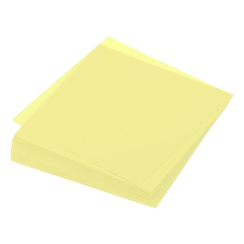 QUARKZMAN 100 Blatt Origami-Papier beidseitig hellgelb 13 x 13 cm 70 g/m² quadratisches Faltblatt für Kunsthandwerk, Anfänger, Geschenkdekoration von QUARKZMAN