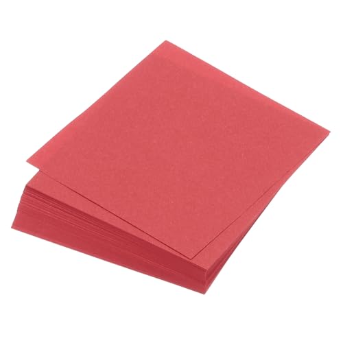 QUARKZMAN 100 Blatt Origami-Papier beidseitig leuchtendes Rot 10 x 10 cm 70 g/m² quadratisches Faltblatt für Kunsthandwerk, Anfänger, Geschenkdekorationen von QUARKZMAN