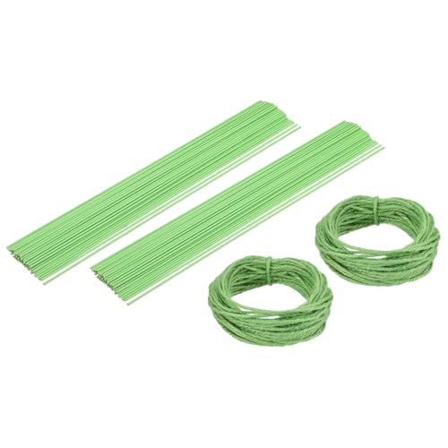 QUARKZMAN 100 Stück 2 Gauge Floristendraht 11.81 Zoll Länge Blumenstiel Draht Mit 0.08 Zoll x 32.8 Fuß Schnur Für Kranzherstellung Blumenarrangement Hellgrün QUARKZMAN 100 Stück 2 Gauge Floristendraht 11.81 Zoll Länge Blumenstiel Draht Mit 0.08 Zoll x 32.8 Fuß Schnur Für Kranzherstellung Blumenarrangement Hellgrün von QUARKZMAN