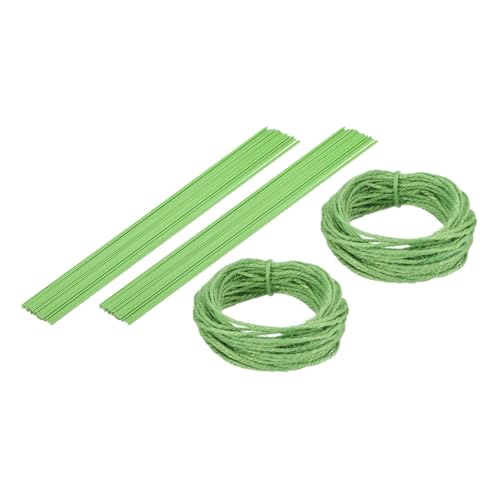 QUARKZMAN 100 Stück 2 Gauge Floristikdraht 15.75" Länge Blumendraht Mit 0.08" x 32.8ft Schnur Für Kranzbasteln Blumengestecke Hellgrün QUARKZMAN 100 Stück 2 Gauge Floristikdraht 15.75" Länge Blumendraht Mit 0.08" x 32.8ft Schnur Für Kranzbasteln Blumengestecke Hellgrün von QUARKZMAN