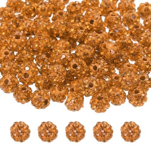 QUARKZMAN 100 Stück 6mm Strassperlen für die Schmuckherstellung, Bling Disco Perle Glitzer Diamant Tonperle für Halskette Armband Weihnachten, Gelb QUARKZMAN 100 Stück 6mm Strassperlen für die Schmuckherstellung, Bling Disco Perle Glitzer Diamant Tonperle für Halskette Armband Weihnachten, Gelb von QUARKZMAN