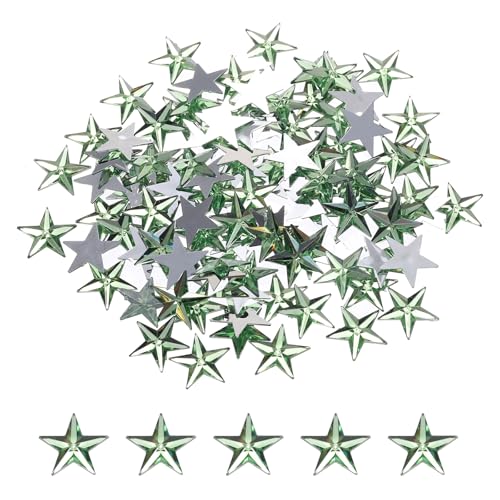 QUARKZMAN 100 Stück Acryl Stern Strass 14x14mm Flache Rückseite Kunststoff Edelsteine Schmuck Aufkleber für Bastelarbeiten Perlen Gesichtsbemalung Kostümschmuckherstellung, Hellgrün QUARKZMAN 100 Stück Acryl Stern Strass 14x14mm Flache Rückseite Kunststoff Edelsteine Schmuck Aufkleber für Bastelarbeiten Perlen Gesichtsbemalung Kostümschmuckherstellung, Hellgrün von QUARKZMAN