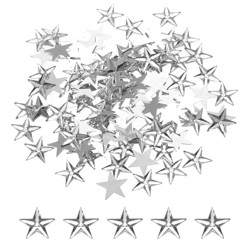 QUARKZMAN 100 Stück Acryl Stern Strass 14x14mm Flache Rückseite Kunststoff Edelsteine Schmuck Aufkleber für Bastelarbeiten Perlen Gesichtsbemalung Kostümschmuckherstellung, Weiß QUARKZMAN 100 Stück Acryl Stern Strass 14x14mm Flache Rückseite Kunststoff Edelsteine Schmuck Aufkleber für Bastelarbeiten Perlen Gesichtsbemalung Kostümschmuckherstellung, Weiß von QUARKZMAN