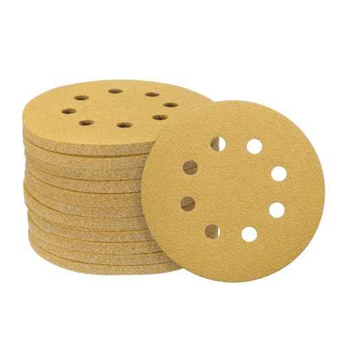 QUARKZMAN 100 Stück Haken- und Schleifpapier-Schleifscheiben 5" 8-Loch 80 Körnungen Aluminiumoxid-Schleifpapier für Exzenterschleifer Holzbearbeitung Sand Autolack, Gelb QUARKZMAN 100 Stück Haken- und Schleifpapier-Schleifscheiben 5" 8-Loch 80 Körnungen Aluminiumoxid-Schleifpapier für Exzenterschleifer Holzbearbeitung Sand Autolack, Gelb von QUARKZMAN