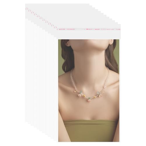 QUARKZMAN 100 Stück Klare Kunststoffhüllen, 8" x 5" OPP Klare Hüllen Aufbewahrungstaschen Mat Board Center Wiederverschließbare Plastiktüten für Kleidung Schmuck Fotos, Transparent QUARKZMAN 100 Stück Klare Kunststoffhüllen, 8" x 5" OPP Klare Hüllen Aufbewahrungstaschen Mat Board Center Wiederverschließbare Plastiktüten für Kleidung Schmuck Fotos, Transparent von QUARKZMAN